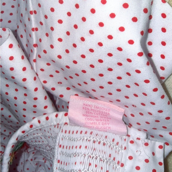 Petit Bebe Smocked & embroidered Christmas Bishop Dress 24m baby doll precious - Picture 5 of 5